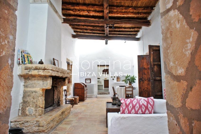 finca gibert ibiza-3living room fireplace2