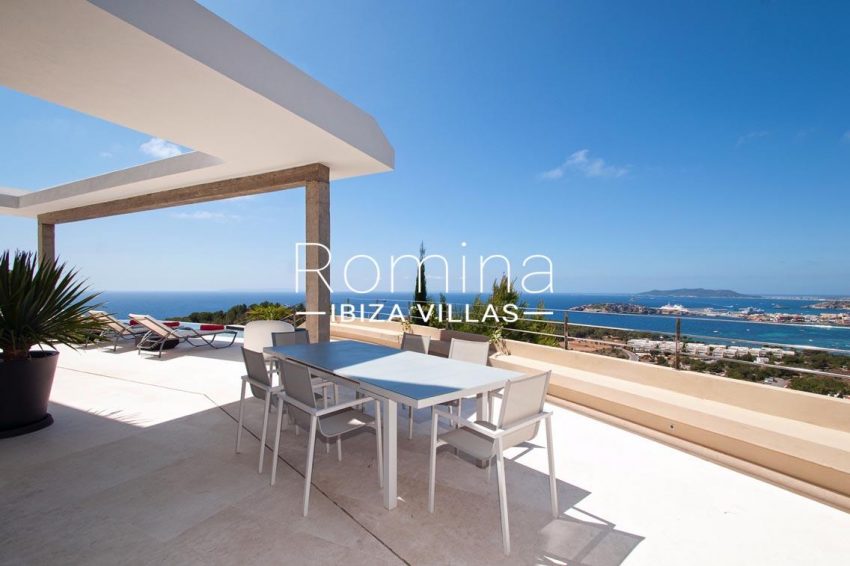 villa papirum ibiza-1terrace dining area sea view