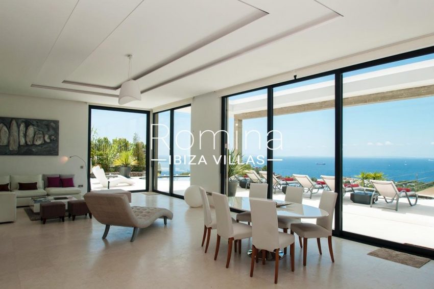 villa papirum ibiza-3living dining room sea view