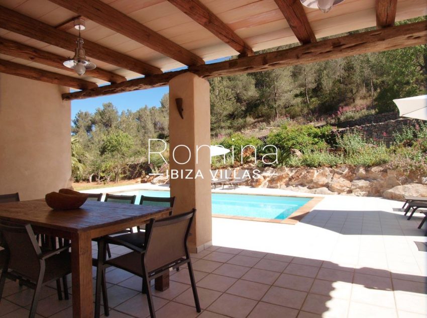 casa vergel ibiza-2porch dining area pool