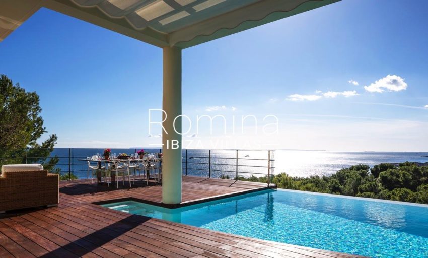 villa sedna ibiza-1pool terrace sea views