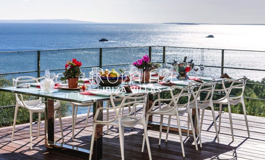 villa sedna ibiza-1terrace dining area sea view