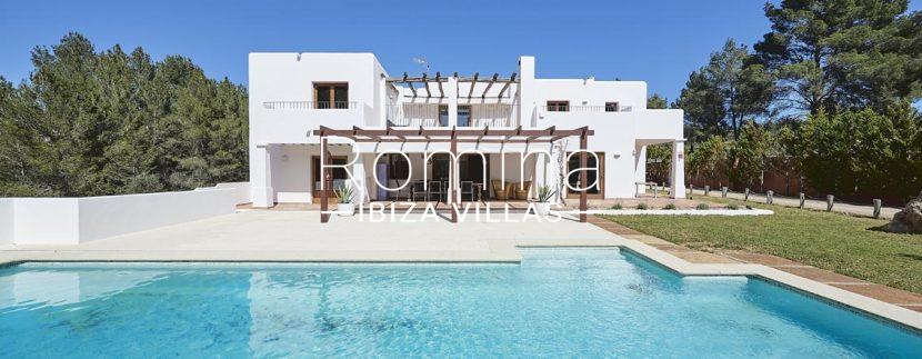 facade pergola terrace pool RV673 Can Ika romina ibiza villas